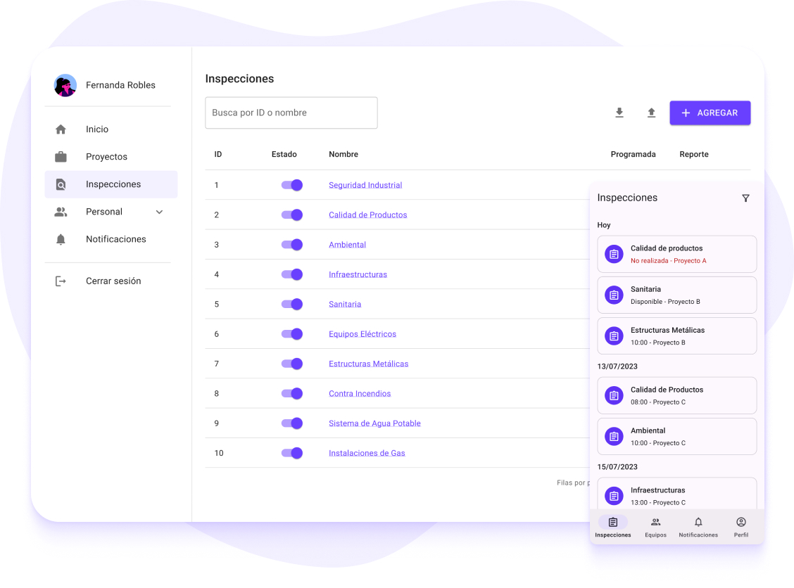 Editor de inspecciones